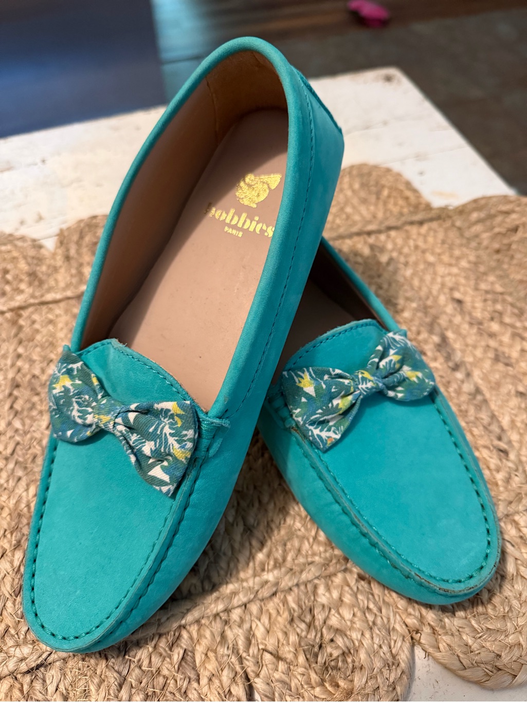 Bobbie’s-Bow-Accent Teal Loafers - Women's Slip-On Flats — image 2 of 5